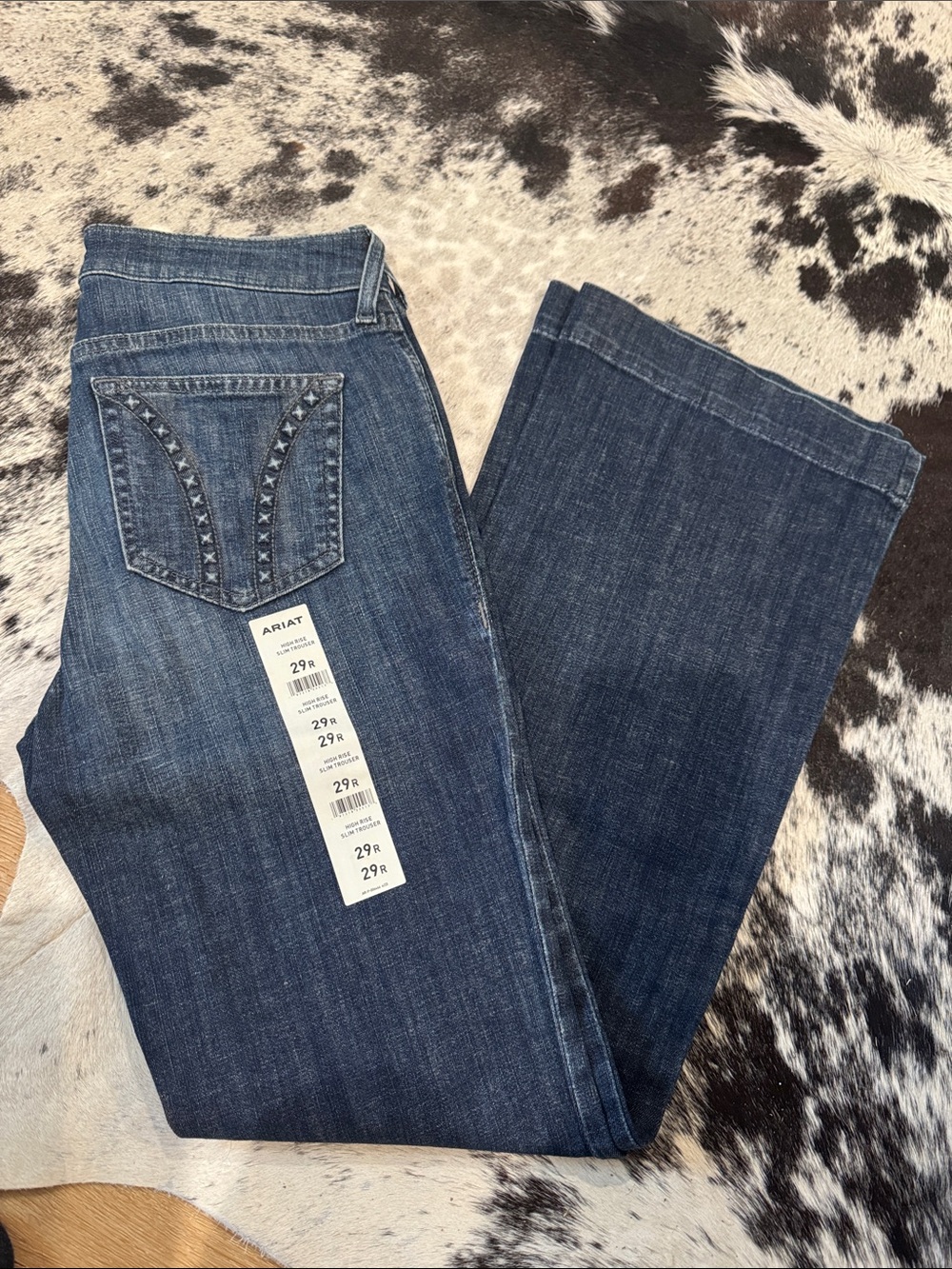 Ariat Women's Dark Blue High Rise Slim Trouser Jeans